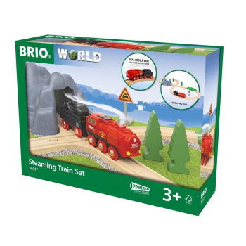 Brio Zestaw z kolejką na parę na baterie